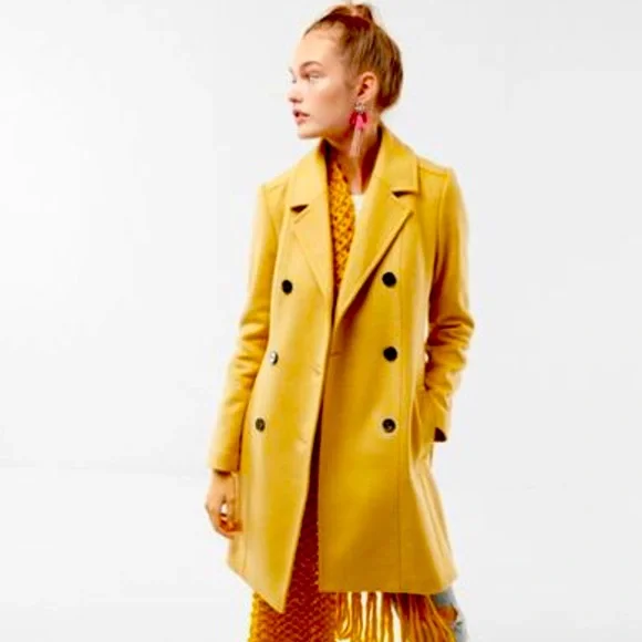 Express Jackets Coats Express Yellow Trench Coat Wool Jacket Poshmark